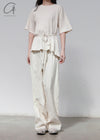 BASERANGE Silk trousers TRSI-WS-000 UNDYED